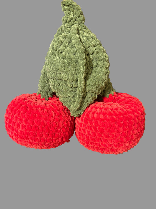 Small Cherry Plush Pillow